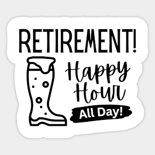 Funny retirement slogan shirt Sticker